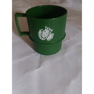 VTG Tupperware Green Christmas Mug Cup With Dove 1312-49 No Lid Made In USA